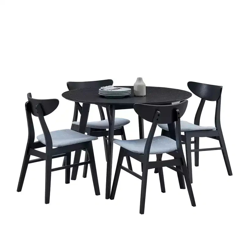 Table de salle à manger moderne de 42 pouces, peu encombrante, pour 2 à 4 personnes, table ronde, table de cuisine pour salon, salle à manger.