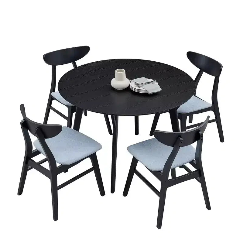 Table de salle à manger moderne de 42 pouces, peu encombrante, pour 2 à 4 personnes, table ronde, table de cuisine pour salon, salle à manger.