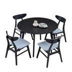 Table de salle à manger moderne de 42 pouces, peu encombrante, pour 2 à 4 personnes, table ronde, table de cuisine pour salon, salle à manger.