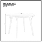Table de salle à manger moderne de 42 pouces, peu encombrante, pour 2 à 4 personnes, table ronde, table de cuisine pour salon, salle à manger.