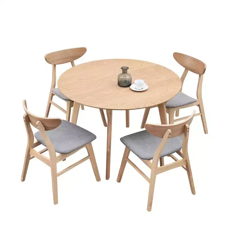 Table de salle à manger moderne de 42 pouces, peu encombrante, pour 2 à 4 personnes, table ronde, table de cuisine pour salon, salle à manger.