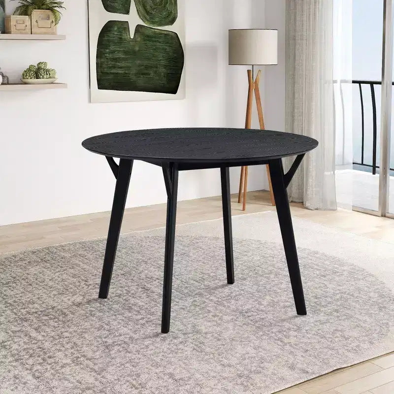 Okak 42IN Modern Space-Saving Dining Room Table for 2-4 Person, Round Table, Kitchen Table for Living Room, Dining Room