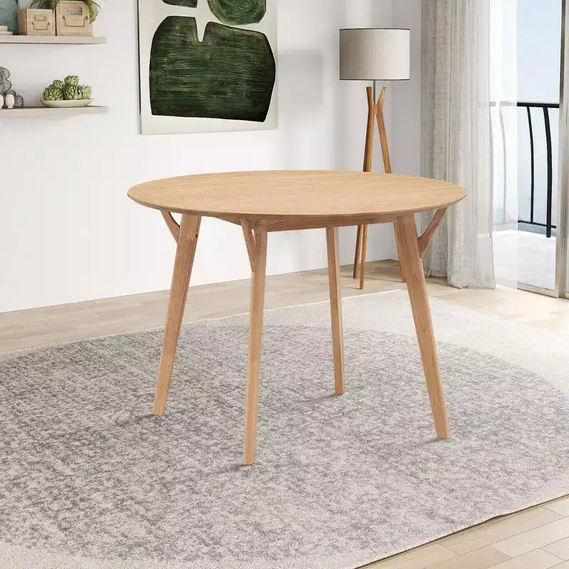 Table de salle à manger moderne de 42 pouces, peu encombrante, pour 2 à 4 personnes, table ronde, table de cuisine pour salon, salle à manger.