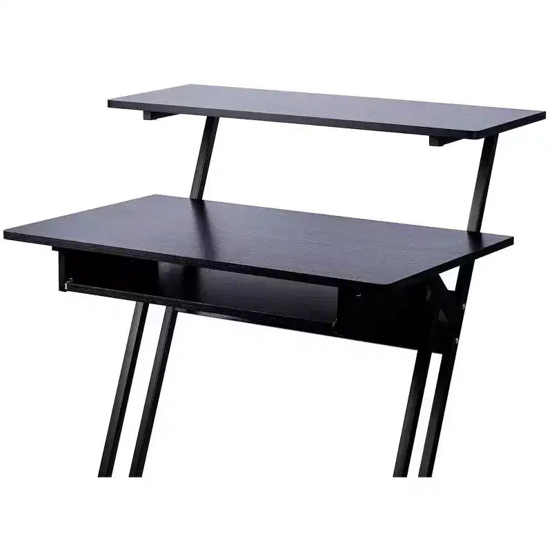 Bureau de studio d'enregistrement avec plateforme surélevée et tiroir pour clavier, Poste de travail de studio, Stable et léger, Pour studio à domicile