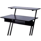 Bureau de studio d'enregistrement avec plateforme surélevée et tiroir pour clavier, Poste de travail de studio, Stable et léger, Pour studio à domicile