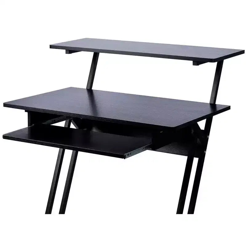 Bureau de studio d'enregistrement avec plateforme surélevée et tiroir pour clavier, Poste de travail de studio, Stable et léger, Pour studio à domicile
