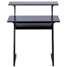 Bureau de studio d'enregistrement avec plateforme surélevée et tiroir pour clavier, Poste de travail de studio, Stable et léger, Pour studio à domicile