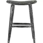 Colton Wood Counter Stool - BST1000 - Black/White Wash/Sungkai Wood - Safavieh
