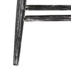 Tabouret haut en bois - Noir/Finition blanchie/Bois de sungkai