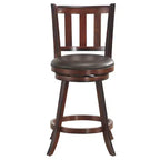 Tabouret de bar pivotant 25'' en cuir rembourré pour cuisine, pub, bistrot, chaise haute