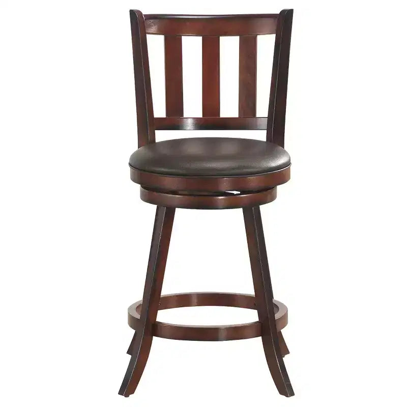 Tabouret de bar pivotant 25'' en cuir rembourré pour cuisine, pub, bistrot, chaise haute