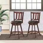 Tabouret de bar pivotant 25'' en cuir rembourré pour cuisine, pub, bistrot, chaise haute