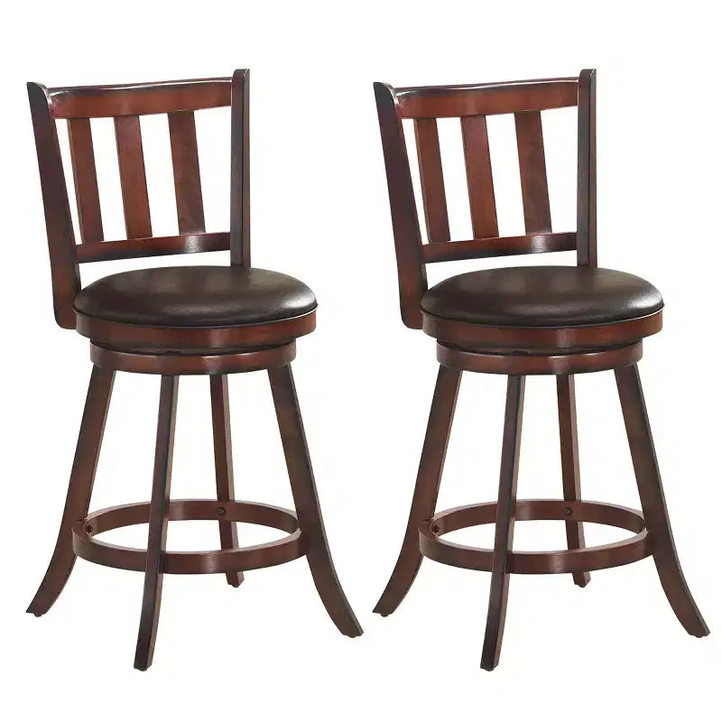 Tabouret de bar pivotant 25'' en cuir rembourré pour cuisine, pub, bistrot, chaise haute