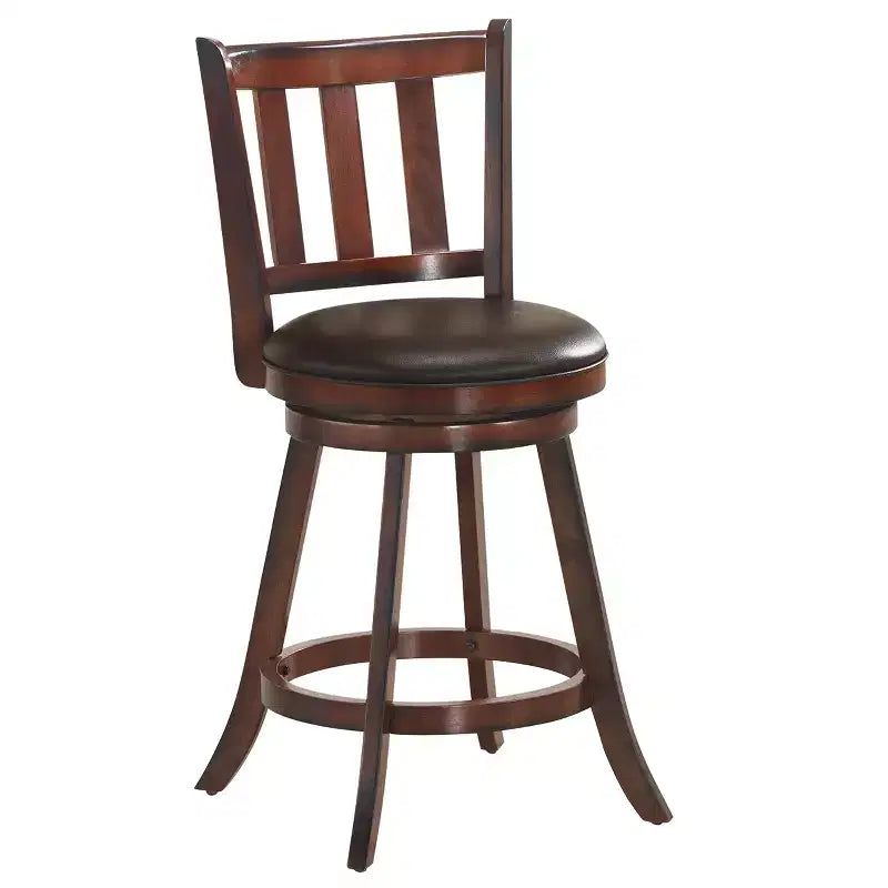 Tabouret de bar pivotant 25'' en cuir rembourré pour cuisine, pub, bistrot, chaise haute
