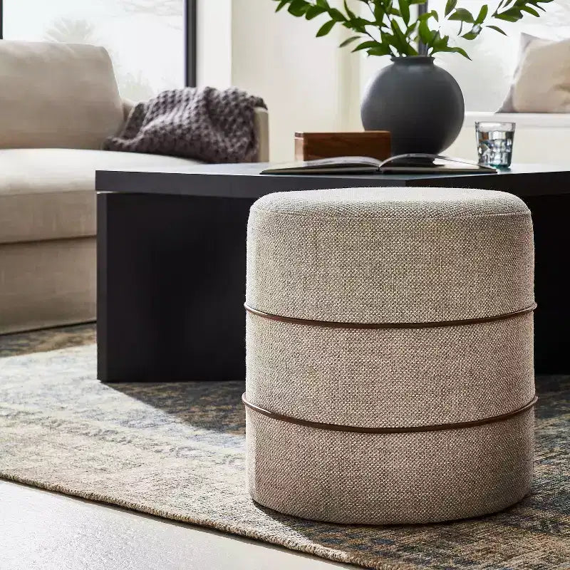 Pouf ottoman rond