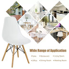 Table d'appoint de style moderne avec rangement, pieds en bois et portes doubles, Blanc/Brun