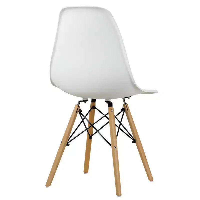 Table d'appoint de style moderne avec rangement, pieds en bois et portes doubles, Blanc/Brun