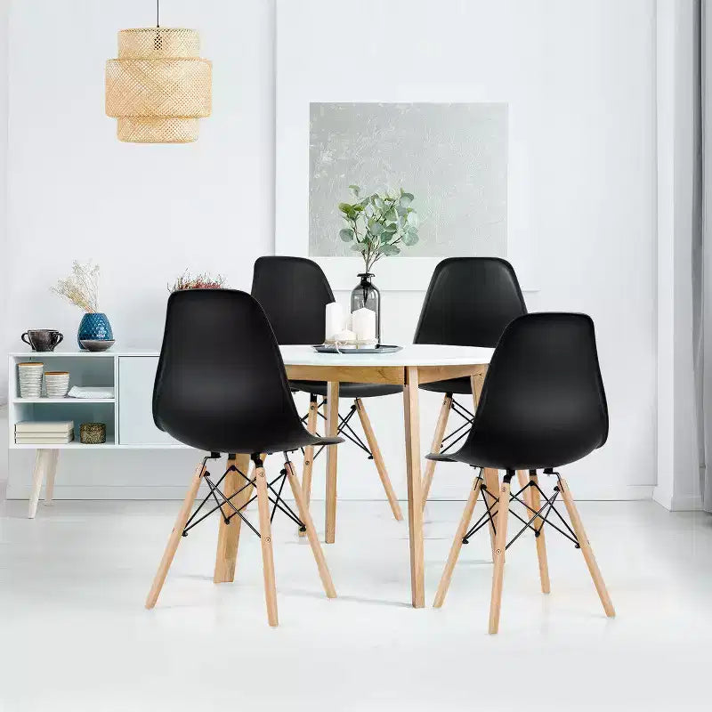 Table d'appoint de style moderne avec rangement, pieds en bois et portes doubles, Blanc/Brun