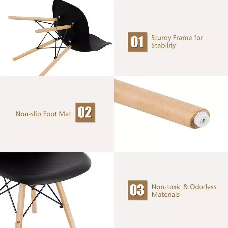 Table d'appoint de style moderne avec rangement, pieds en bois et portes doubles, Blanc/Brun