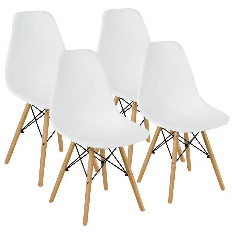 Table d'appoint de style moderne avec rangement, pieds en bois et portes doubles, Blanc/Brun