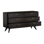 Commode moderne du milieu du siècle à 6 tiroirs