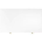 Table de chevet 2 tiroirs - Blanc/Or