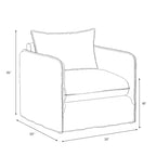 Fauteuil décontracté avec coutures anglaises