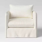 Fauteuil décontracté avec coutures anglaises