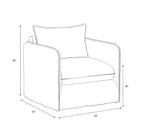 Fauteuil décontracté avec coutures anglaises