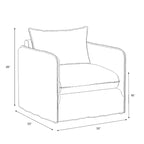 Fauteuil décontracté avec coutures anglaises