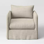 Fauteuil décontracté avec coutures anglaises